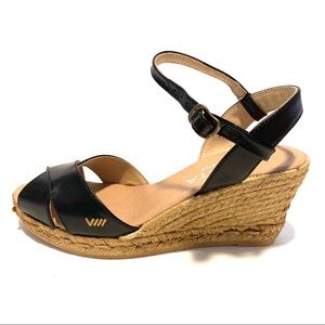 Viscata Open Toe Espadrille Wedge Size 9
